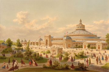 Rotunde und Ausstellungsgelände der Weltausstellung 1873© Archiv Technisches Museum Wien