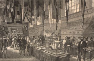 L. E. Petrovits: Die Ausstellung der österreichischen Handelsmarine  (Illustrirte Zeitung, Bd. 61, Wienbibliothek im Rathaus, F-23.720)